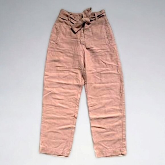 Aritzia Wilfred Free High Waist Lyocell Dusty Rose Paperbag Pants XS - Picture 1 of 7